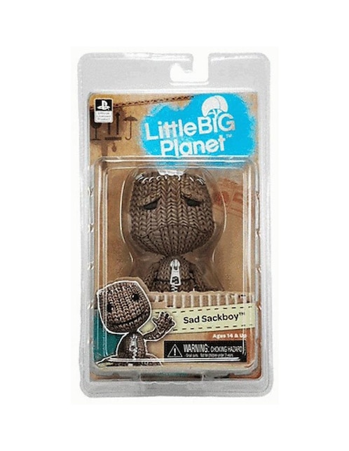 Figura Coleccionable Neca 7 Pulgadas Little Big Planet Sackboy Sad