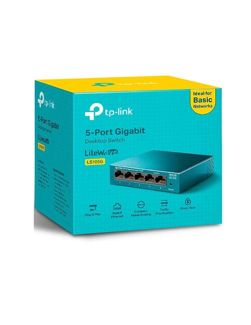 Switch TP-Link LS105G LiteWave 5 Puertos Gigabit Ethernet 10/100/1000Mbps