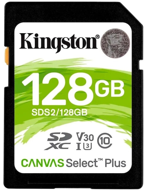 Memoria SD 128GB Kingston Canvas Select Plus Clase 10 Video 4K V30 Juegos SDS2/128GB