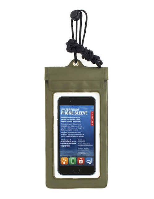 KIKKERLAND Impermeable para Celular Kikkerland verde