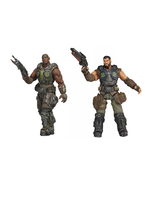 Figuras Neca 2 Pulgadas Gears Of Wars Augusto y Dominic