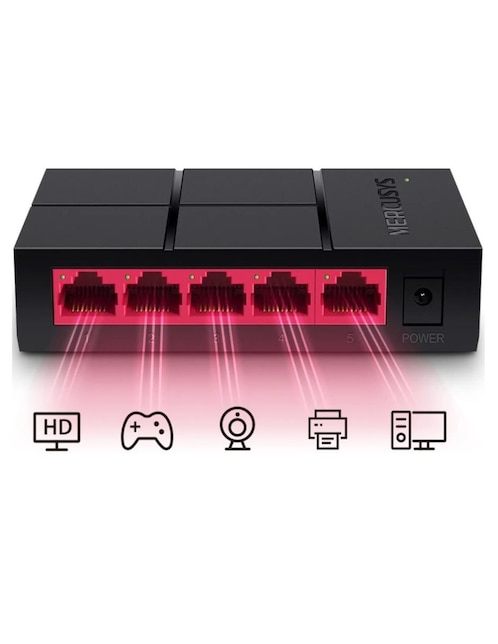 Switch MS105G 5 Puertos Gigabit Ethernet 10/100/1000Mbps 1