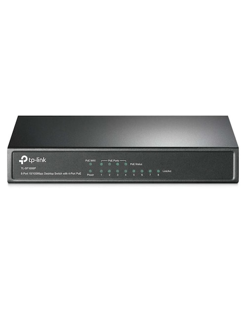 Switch TP-Link TL-SF1008P 8 Puertos Fast Ethernet 10/100Mbps PoE 802.3af