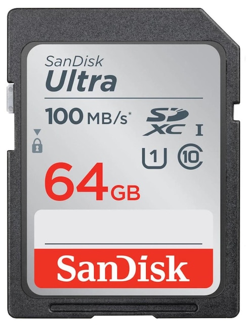 Tarjeta SD 64GB Sandisk Ultra Clase 10 Video Full HD SDSDUNR-064G-GN6IN