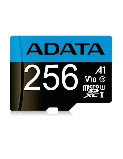 Memoria Micro SDXC 256GB Adata V10 Clase 10 A1 Juegos Full HD AUSDX256GUICL10A1-RA1