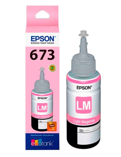 Botella Tinta Epson T673 L800 L805 L810 L850 L1800 Magenta Light 70 ml T673620-AL