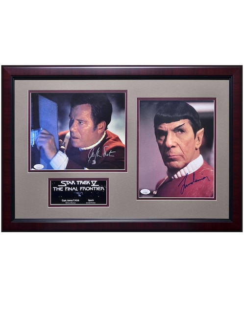 Autógrafos Leonard Nimoy & William Shatner Star Trek Logos Rockers Autographs Fotografía 8 x 10 Pulgadas multicolor