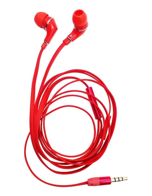 Audífonos In-Ear Vorago EP-103 Alámbricos Rojo claro