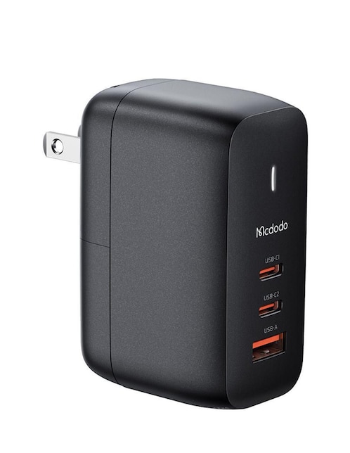 Adaptador de corriente Lighning + USB + USB tipo C 1