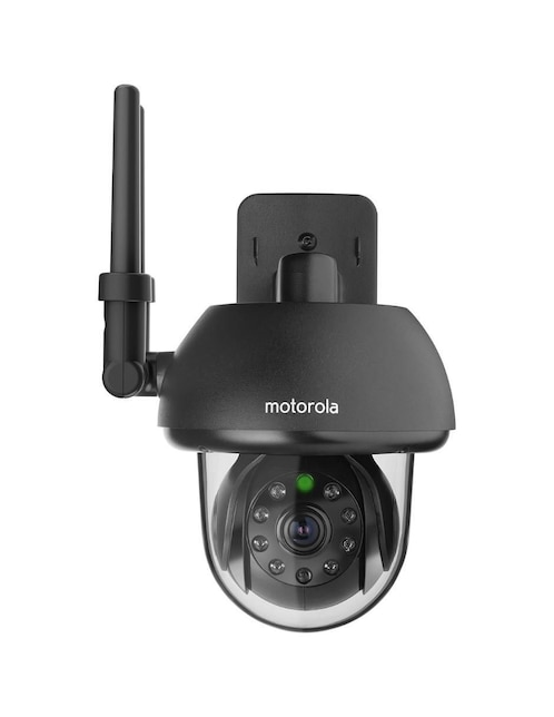 Cámara individual de seguridad Motorola alámbrica HD 180° con capacidad para grabar y visión nocturna dispositivos moviles con hubble app para exterior