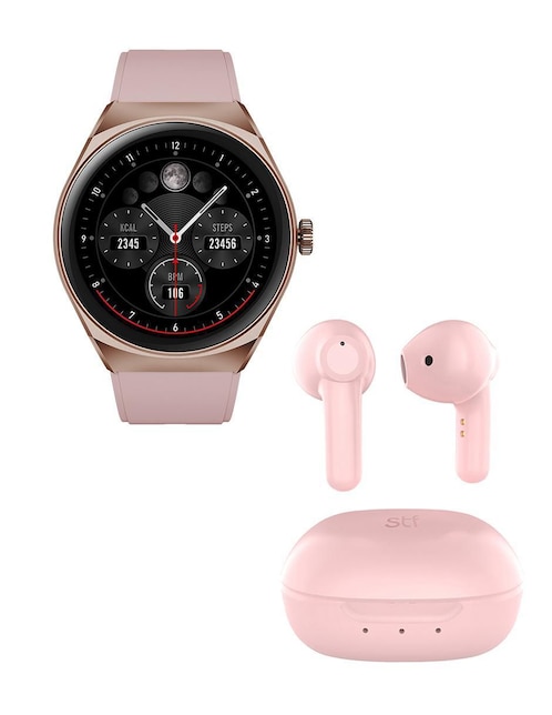 Box set Smartwatch STF ST-P10456 unisex + audífonos