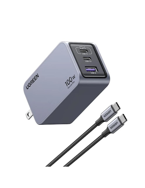 Cargador pared Ugreen de 100 W USB + USB tipo c Nexode pro