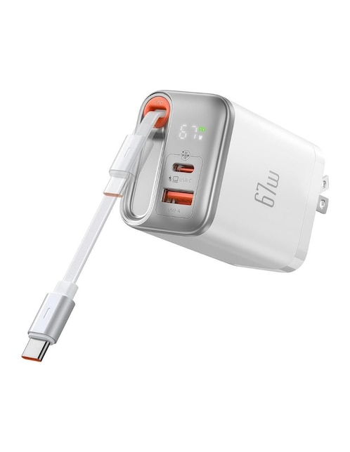 Cargador pared Mcdodo de 67 w usb + usb tipo c GaN 3 en 1