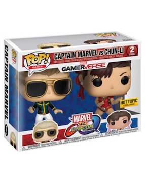 Figuras Funko Pop 2 Pack Captain Marvel Vs Chun-Li