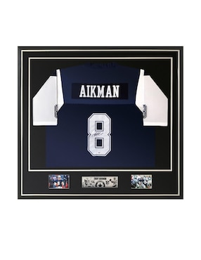 Autógrafo De Troy Aikman Logos Rockers Autogrphs Jersey Azul # 8