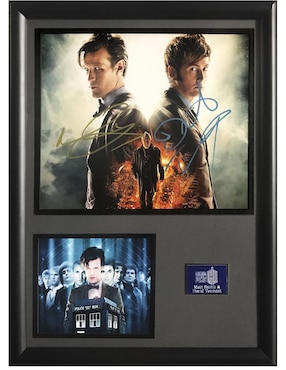 Autógrafo De Matt Smith Y David Tennant Logos Rockers Autogrphs Fotografía De 8x10 Pulgadas Gris