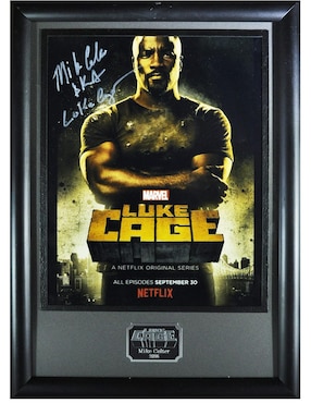 Autógrafo De Mike Colter Logos Rockers Autographs Fotografía De 8x10 Pulgadas Negro