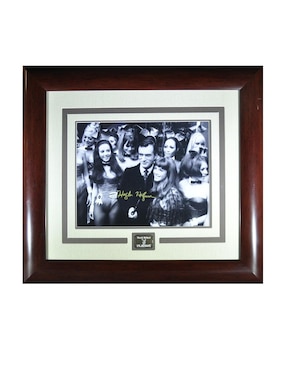 Autógrafo De Hugh Hefner Logos Rockers Autographs Fotografía De 12x16 Pulgadas Blanco