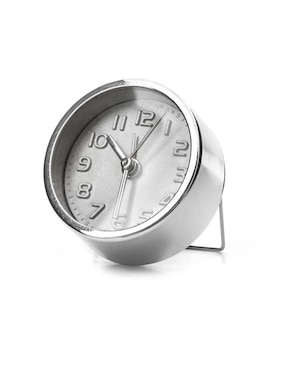Mini Reloj con Alarma Kikkerland plateado