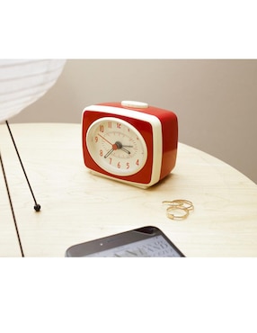 Reloj Clásico con Alarma Kikkerland rojo