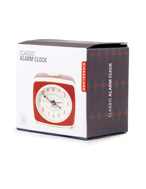 Reloj Clásico con Alarma Kikkerland rojo