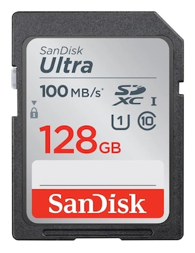Tarjeta SD 128GB Sandisk Ultra Clase 10 Video Full HD SDSDUNR-128G-GN6IN