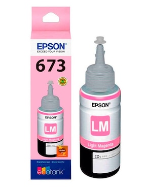 Botella Tinta Epson T673 L800 L805 L810 L850 L1800 Magenta Light 70 Ml T673620-AL