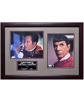 Autógrafos Leonard Nimoy & William Shatner Star Trek Logos Rockers Autographs Fotografía 8 X 10 Pulgadas Multicolor