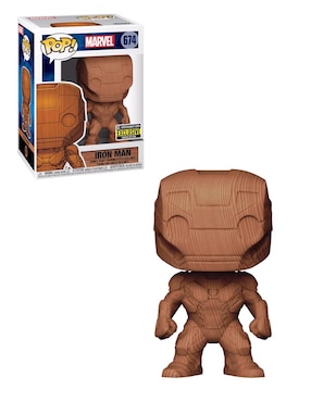 Figura Funko Pop! Iron Man Wood Deco Marvel Eclusivo EE