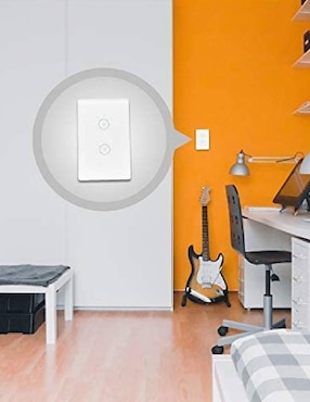 Interruptor de Luz Inteligente Wi-Fi 2 Botones Smart Home By Techzone