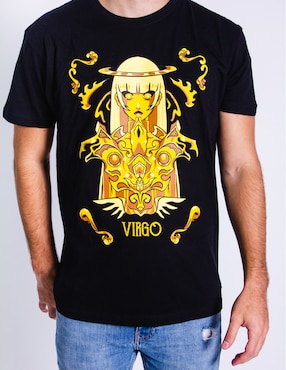 Playera Black Penacho cuello redondo para hombre
