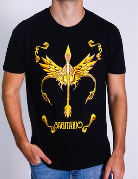 Playera Black Penacho cuello redondo para hombre
