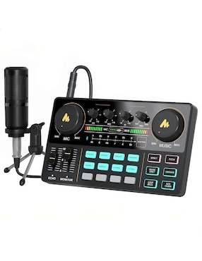 Set Consola de Audio y Micrófono Binden AM200 S1