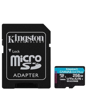 Memoria Micro SD Kingston Canvas Go! Plus 256 GB MicroSDXC UHS-I Clase 10 Con Adaptador SDCG3/256GB