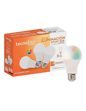 Set 3 Focos LED Tecnolite 7W de consumo 60 W de iluminación 800 Lúmenes
