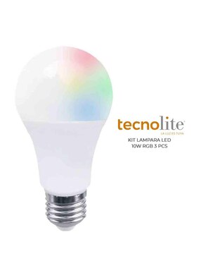 Set 3 Focos LED Tecnolite 7W de consumo 60 W de iluminación 800 Lúmenes