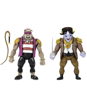 Set De Figuras Turtles In Time Pirate Bebop + Pirate Rocksteady