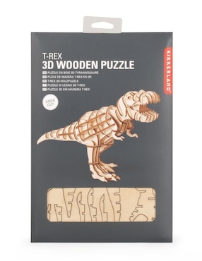 Rompecabezas de madera Kikkerland 3D T-Rex