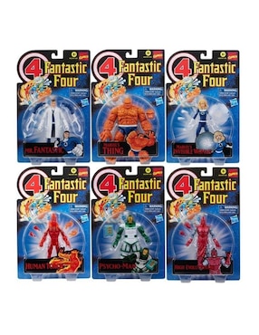 Set 6 Figuras De Acción Hasbro Fantastic Fou BAF Marvel Legends