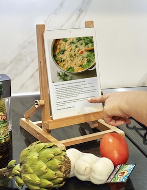 Soporte para tablet Kikkerland de madera