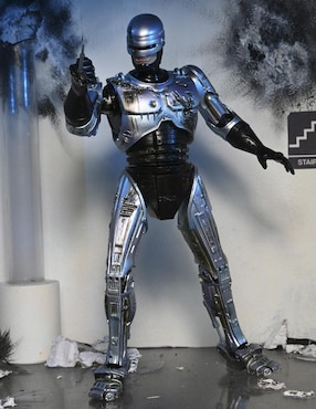 Figura Neca Ultimate Battle Damaged Robocop With Chair
