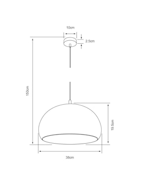 Lámpara Tecnolite incandescente y led Agora Ii