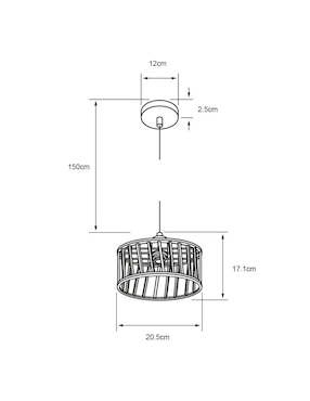 Lámpara Tecnolite incandescente y led Koeia Iii