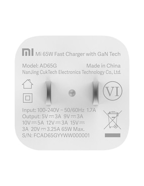 Adaptador de corriente Xiaomi USB tipo C