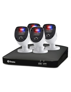 Kit 4 cámaras de seguridad Swann inalámbrica Full HD 90° con capacidad para grabar para interior y exterior