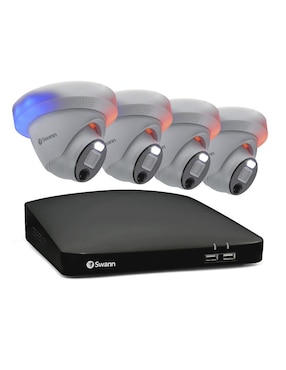 DVR 8 canales de seguridad Swann inalámbrica Full HD 90° con capacidad para grabar para interior y exterior