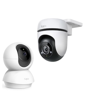 Kit 2 cámaras de seguridad Tp Link inalámbrica Full HD 360° con capacidad para grabar para interior y exterior