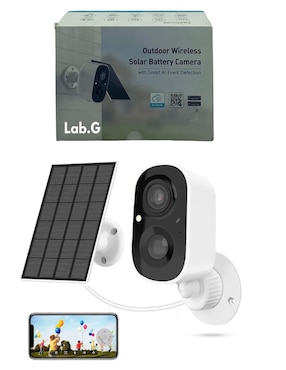 Cámara solar de seguridad Genérica inalámbrica Full HD 110° con capacidad para grabar para interior