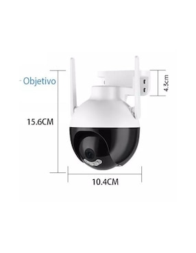 Cámara individual de seguridad Genérica inalámbrica HD 180° con capacidad para grabar para interior y exterior