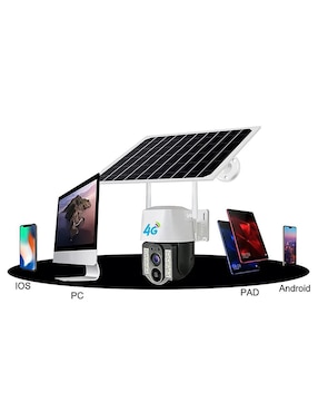 Cámara solar de seguridad Dbugg inalámbrica Full HD 180° con capacidad para grabar para exterior
